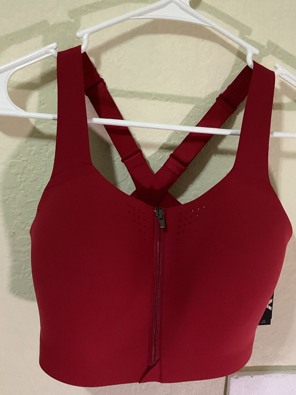 Victoria's Secret Wine-Red Front Zip Sports Bra